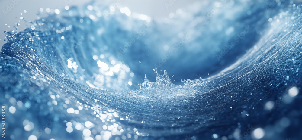 Beautiful blue waves background material
Beautiful blue waves background material