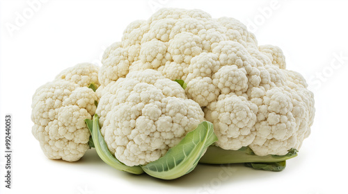 cauliflower isolated on white background photo