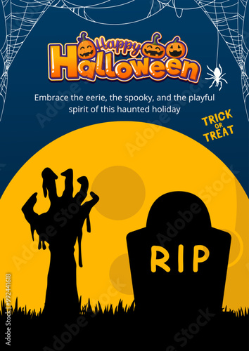 Halloween poster design vector with eps format.