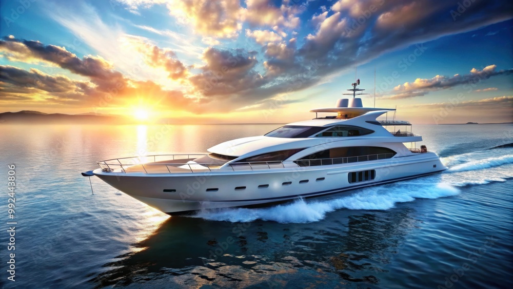 Luxurious yacht sailing on the open sea, exuding wealth and elegance , yacht, boat, ship, sailboat, sea, warmth, aesthetics, wealth Luxurious yacht sailing on the open sea, exuding wealth and elegance , yacht, boat, ship, sailboat, sea, warmth, aesthetics, wealth