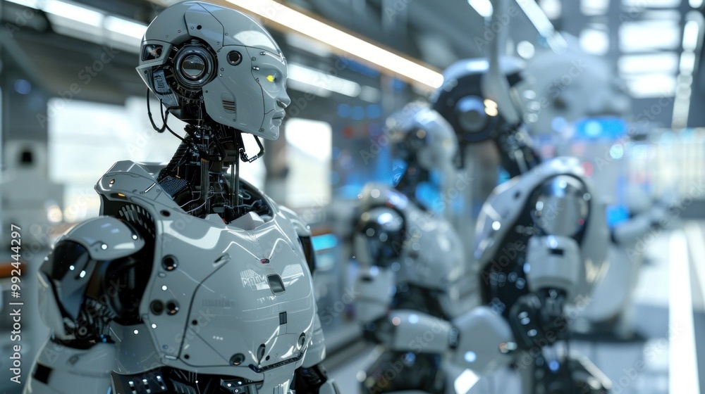 Technology laboratory with advanced robots and AI systems innovation and future of technology Technology laboratory with advanced robots and AI systems innovation and future of technology