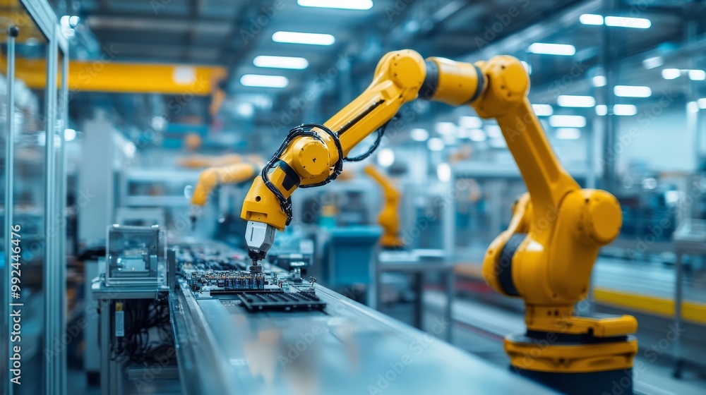 Automated Assembly Line with Robots Automated Assembly Line with Robots