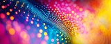 Abstract digital art piece colorful futuristic design background led light