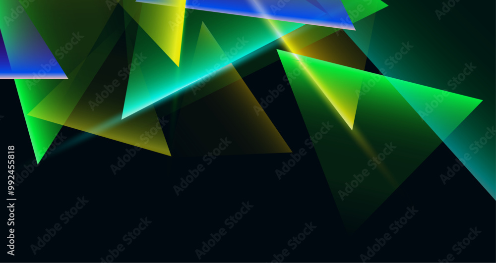 Overlapping geometric shapes in various colors creating a dynamic abstract art piece Overlapping geometric shapes in various colors creating a dynamic abstract art piece