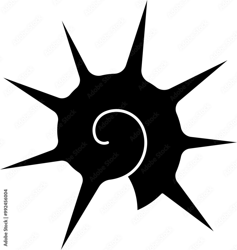 Star shell icon illustration vector Star shell icon illustration vector