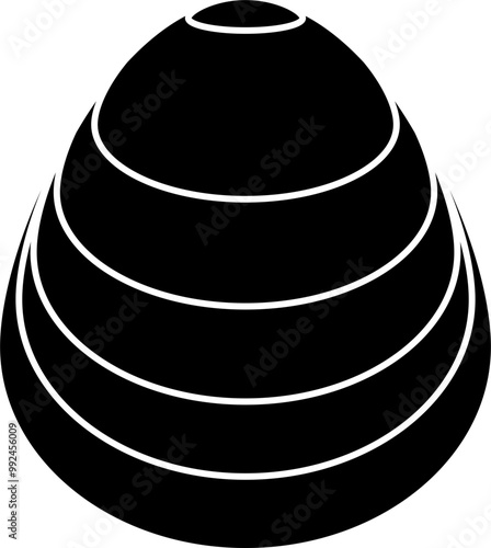 Mussel shell icon illustration vector