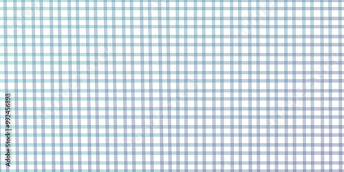 Blue and beige plaid fabric texture in the white background. Grid square graph lines isolated on white background. Checkered seamless pattern for education. Vector illustration.