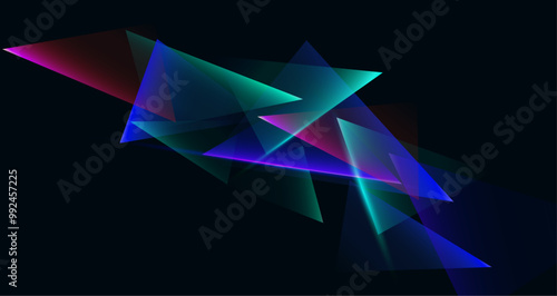 Geometric shapes in vibrant colors, creating a visually stimulating abstract composition