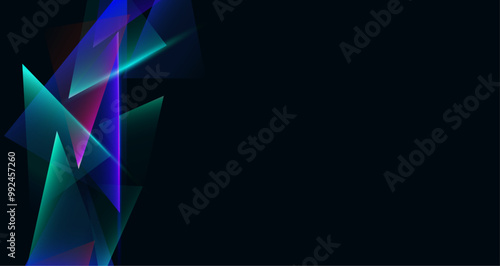 Geometric shapes in vibrant colors, creating a visually stimulating abstract composition