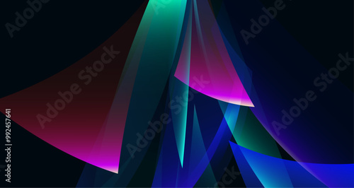 Geometric shapes in vibrant colors, creating a visually stimulating abstract composition