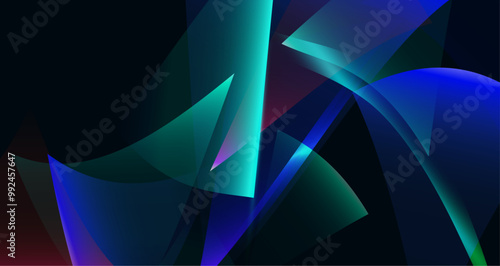 Geometric shapes in vibrant colors, creating a visually stimulating abstract composition