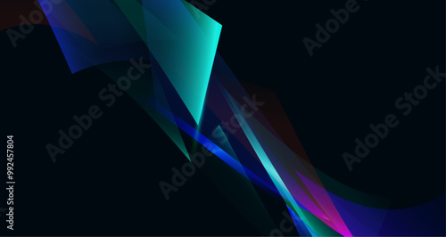 Geometric shapes in vibrant colors, creating a visually stimulating abstract composition