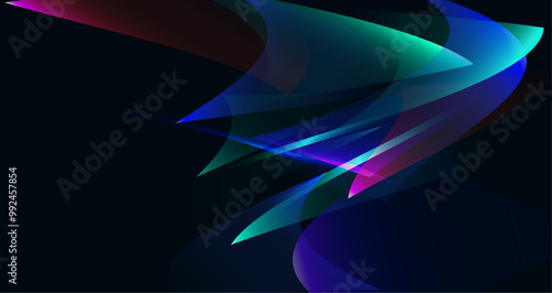 Geometric shapes in vibrant colors, creating a visually stimulating abstract composition