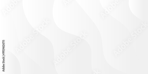 Abstract white and light gray wave modern soft luxury texture with smooth background