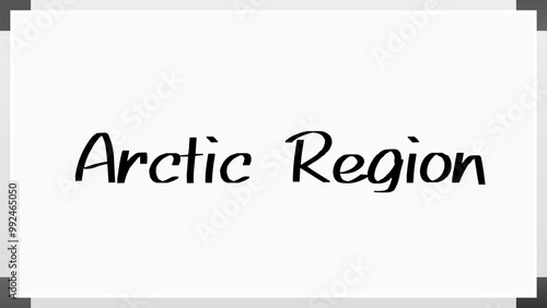 Arctic Region のホワイトボード風イラスト