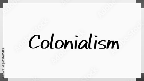 Colonialism のホワイトボード風イラスト photo