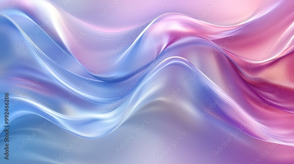 Fototapeta premium Abstract Wavy Background With Pink and Blue Hues