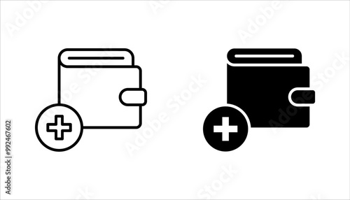 Top Up Icon set. Deposit, Symbol of Add Balance, vector illustration on white background