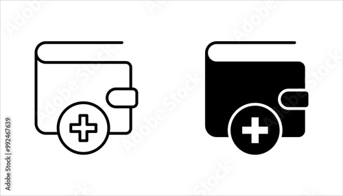 Top Up Icon set. Deposit, Symbol of Add Balance, vector illustration on white background