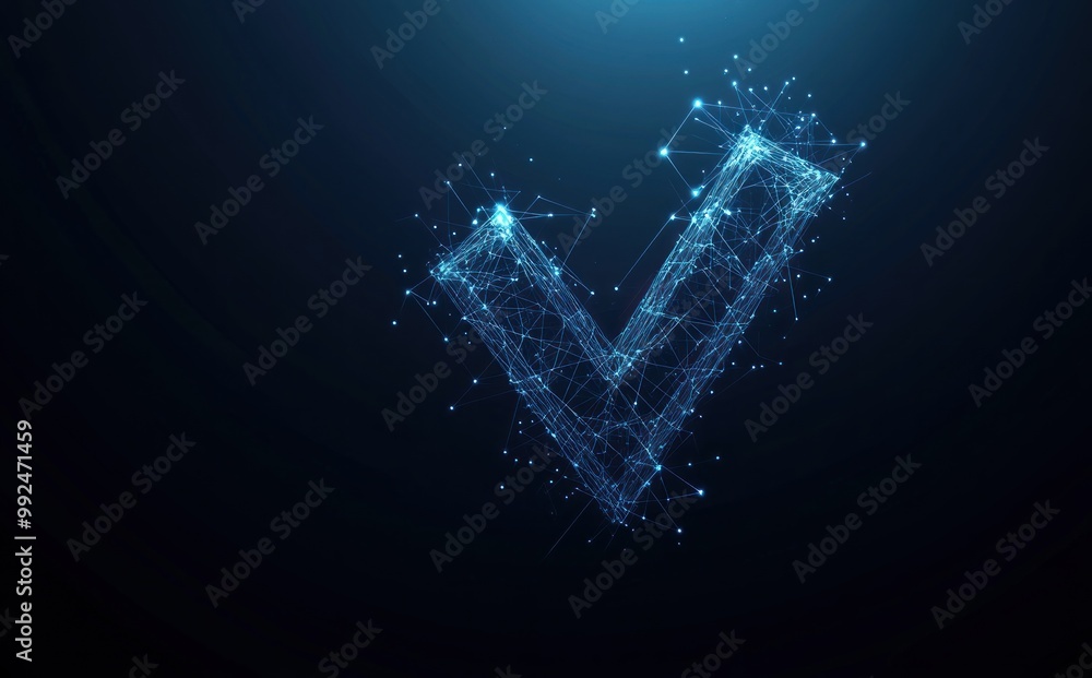 Abstract Checkmark -  Digital Symbol of Approval