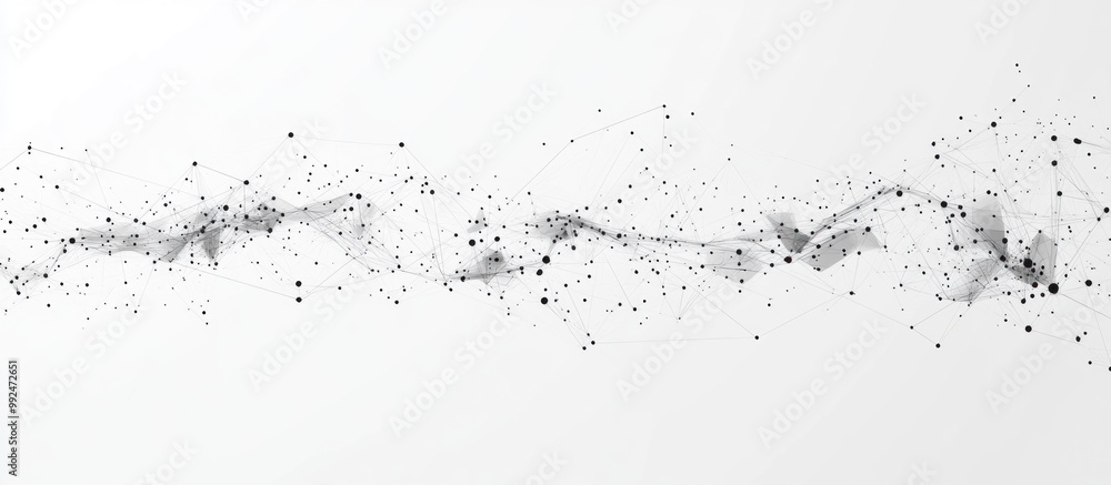 Abstract Digital Art with Grey Lines and Dots Abstract Digital Art with Grey Lines and Dots