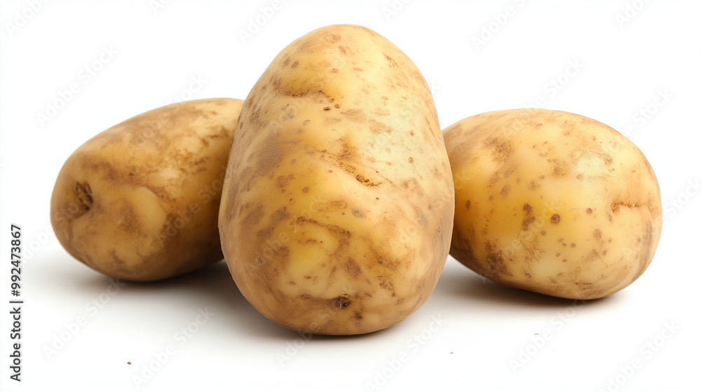 fresh potatoes isolated on white background fresh potatoes isolated on white background