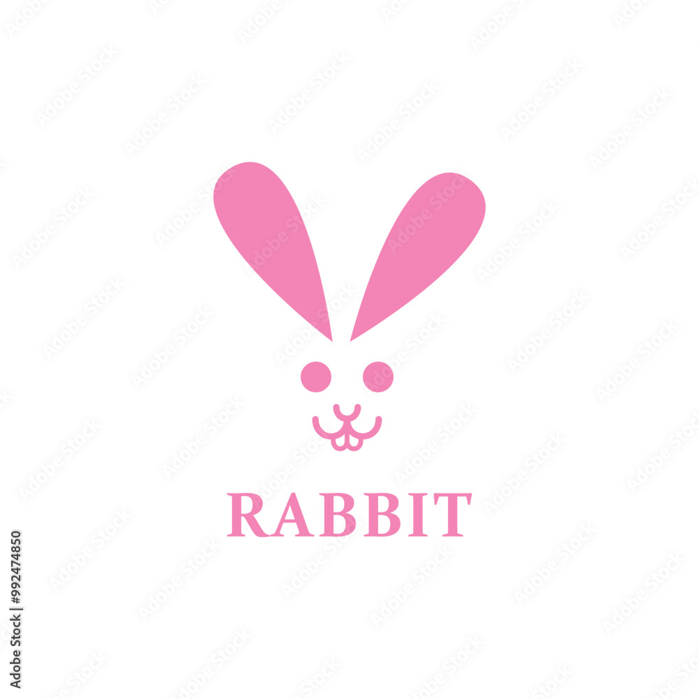 vector design flat abstract cute rabbit vector design flat abstract cute rabbit