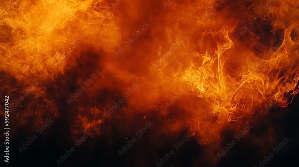A vibrant and dynamic illustration of fiery flames and smoke against a dark background, perfect for dramatic visuals. A vibrant and dynamic illustration of fiery flames and smoke against a dark background, perfect for dramatic visuals.