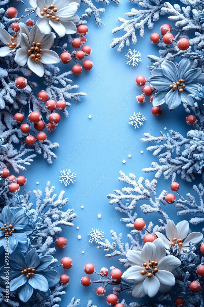 A simple winter background with snowflakes and soft tones. Includes ample copy space for text A simple winter background with snowflakes and soft tones. Includes ample copy space for text