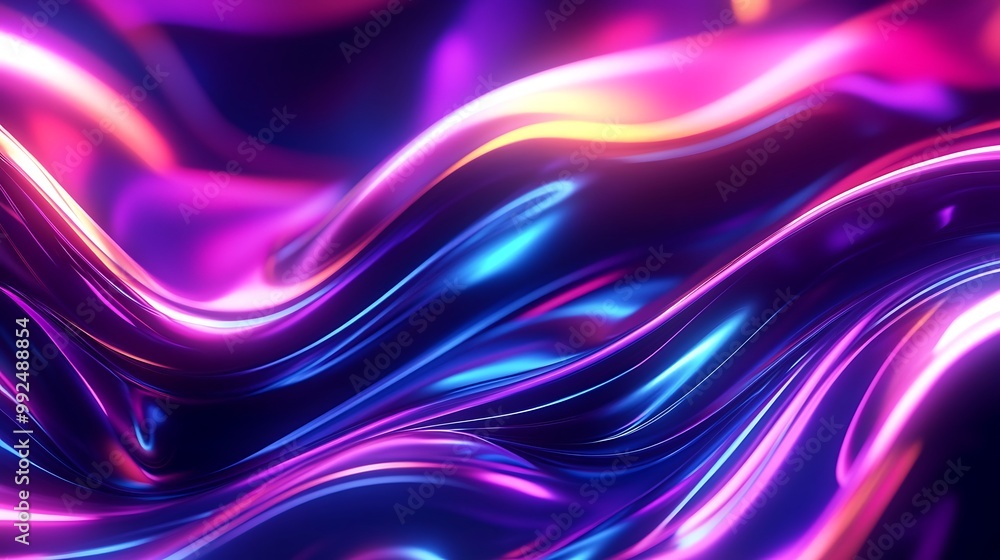 Abstract Neon Flowing Swirls Abstract Neon Flowing Swirls