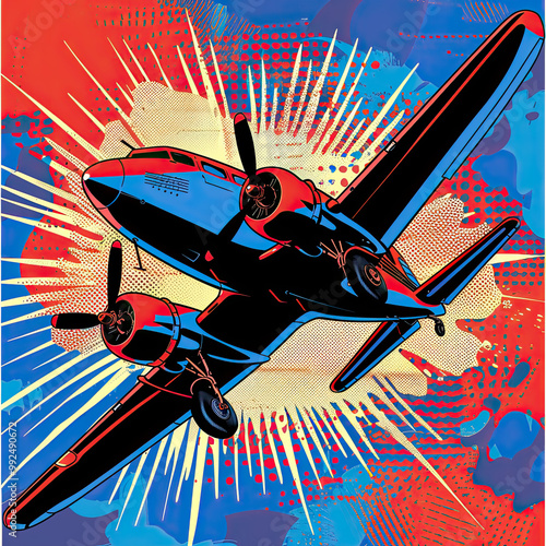 Obraz na płótnie Soaring High: The Art of Vintage Aviation w salonie