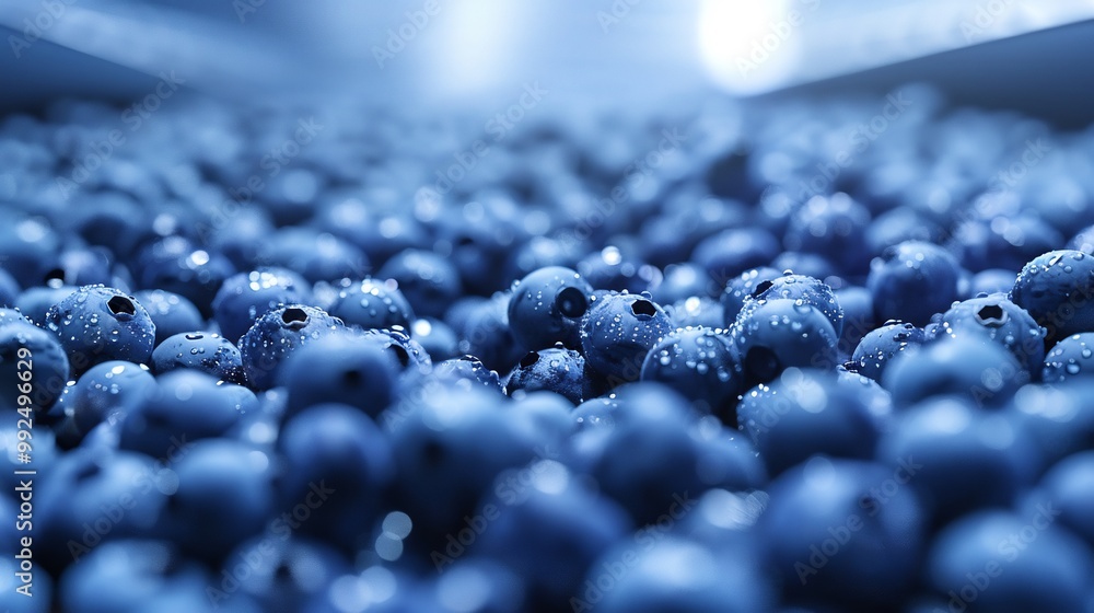Closeup of bilberry scattered smooth reflective surface their deep blue tone highlighted fresh morning light streaming through window creating healthy vibrant breakfast scene Scientific name Vaccinium Closeup of bilberry scattered smooth reflective surface their deep blue tone highlighted fresh morning light streaming through window creating healthy vibrant breakfast scene Scientific name Vaccinium