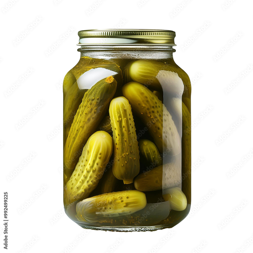 pickled cucumber in a bottle isolated on transparent background pickled cucumber in a bottle isolated on transparent background