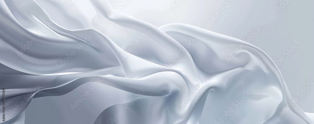Obraz premium Abstract White Fabric Drapery