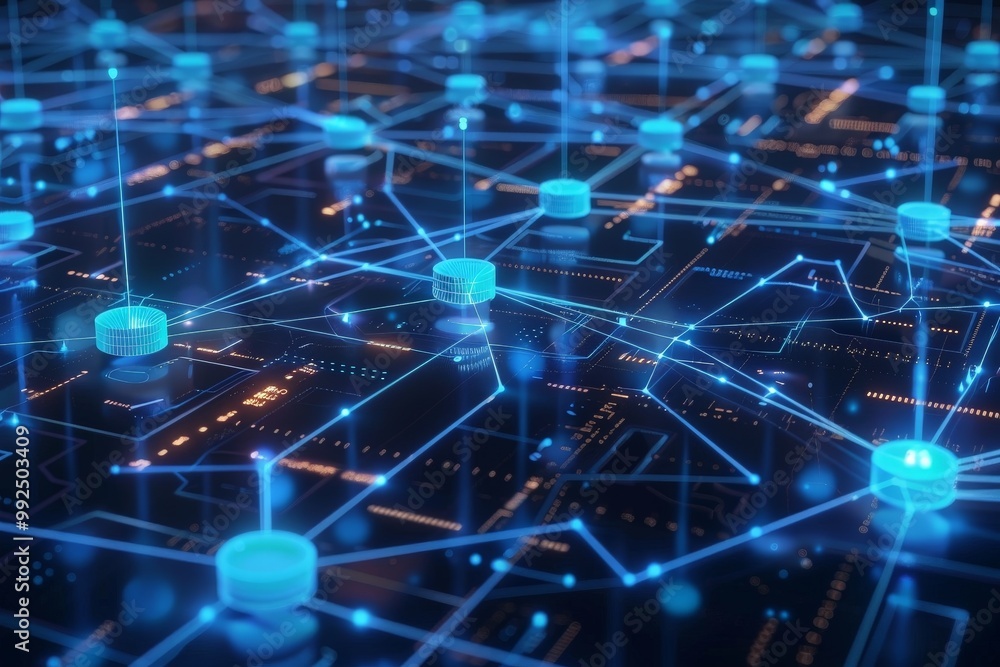 Abstract Digital Network Visualization Abstract Digital Network Visualization