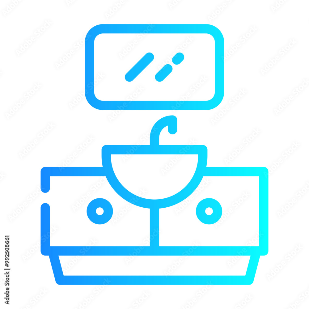 Obraz premium wash stand Line Gradient Icon