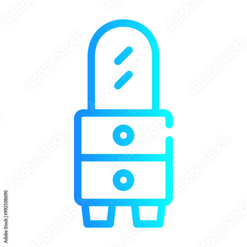 chest of drawer Line Gradient Icon