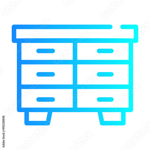 storage cabinet Line Gradient Icon