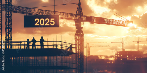 happy new year 2025
Construction Workers and 2025 Banner