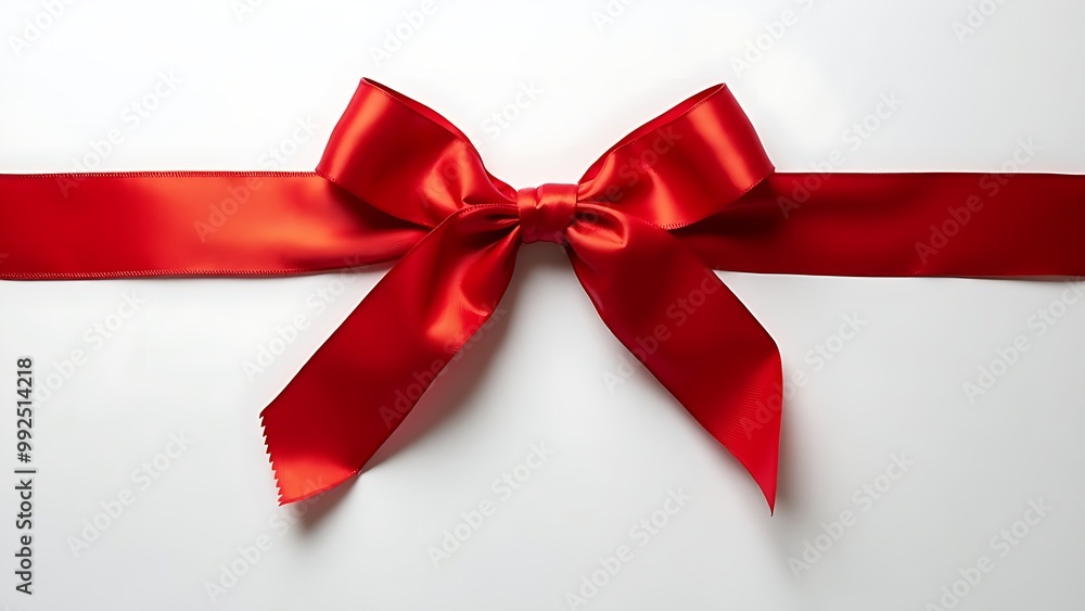 Red bow isolated on white background Red bow isolated on white background