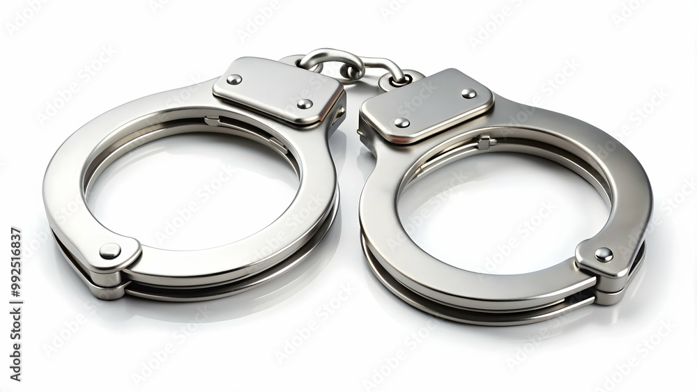 Silver handcuffs isolated on white background, silver, handcuffs, isolated, white, metal, shiny, object, restraint Silver handcuffs isolated on white background, silver, handcuffs, isolated, white, metal, shiny, object, restraint