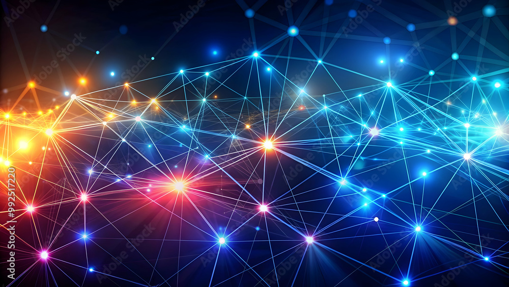 Futuristic abstract background with glowing lines representing a network connection , technology, futuristic Futuristic abstract background with glowing lines representing a network connection , technology, futuristic