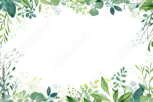 植物のイラストのフレーム