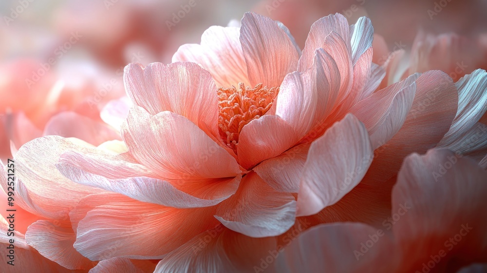 Close-up of a delicate pink flower with soft petals. Close-up of a delicate pink flower with soft petals.