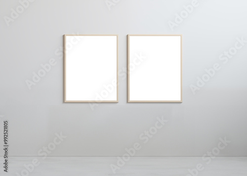 empty frames on the wall, frame mockup