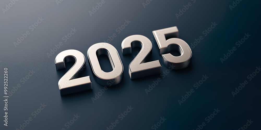 2025 represents significant year, symbolizing future aspirations and goals. This sleek, metallic design captures essence of modernity and innovation 2025 represents significant year, symbolizing future aspirations and goals. This sleek, metallic design captures essence of modernity and innovation