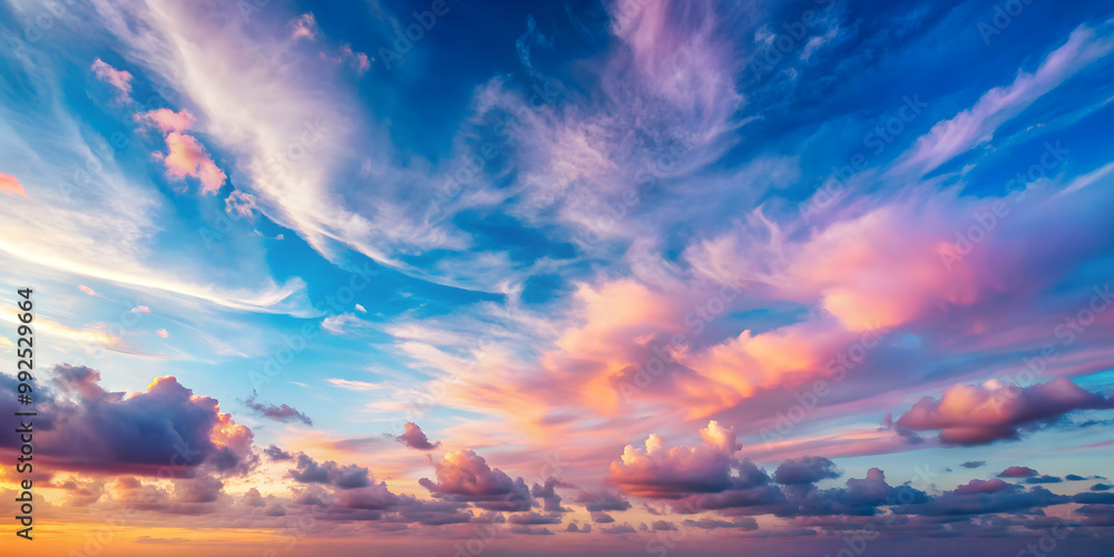 Tranquil sky with shades of blue and pink , serene, peaceful, calming, tranquil, sky, clouds, soft, pastel, colors Tranquil sky with shades of blue and pink , serene, peaceful, calming, tranquil, sky, clouds, soft, pastel, colors