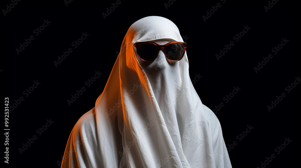 Mysterious Ghostly Figure Wearing Sunglasses Mysterious Ghostly Figure Wearing Sunglasses