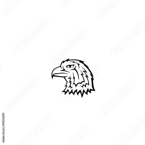 Premium Vector | Black Falcon A Vector Logo Design. Bald eagle with  flag color vector image. Vintage hand drawn of eagle and snake battle vector image.