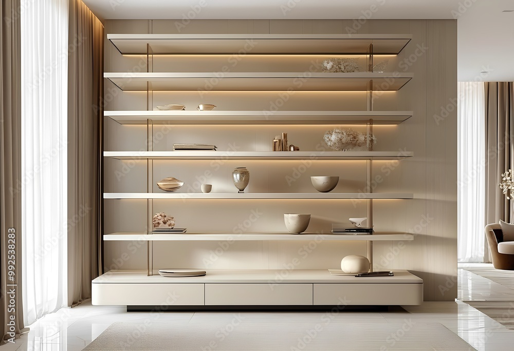 Fototapeta premium floating shelves